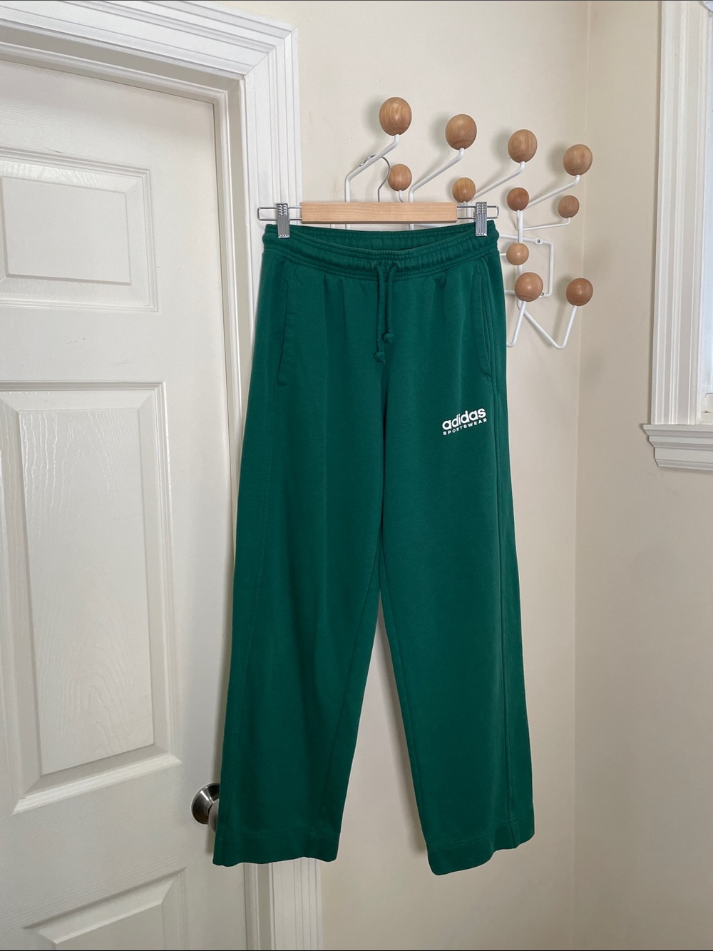 Adidas - Athletic Lounge Straight Wide Legged Sweatpant Green - M